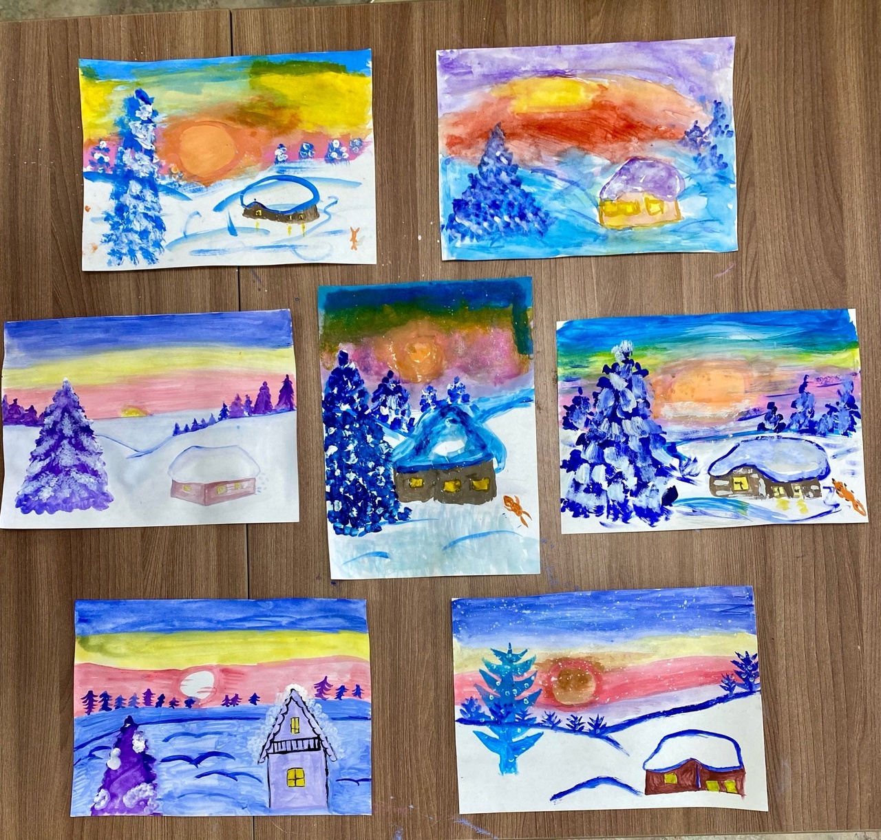 Мастер-класс “Зимний пейзаж”